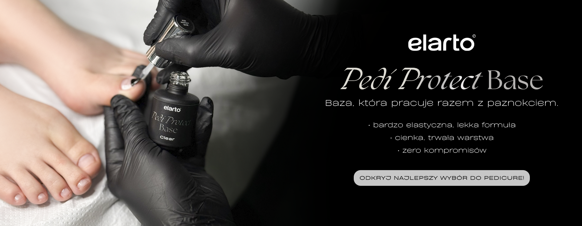 Baza hybrydowa do pedicure Pedi Protect Base Clear